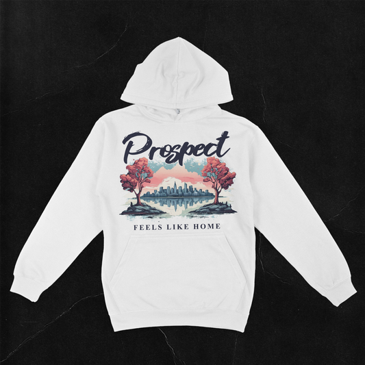 Feels Like Home | White Hoodie Front Design