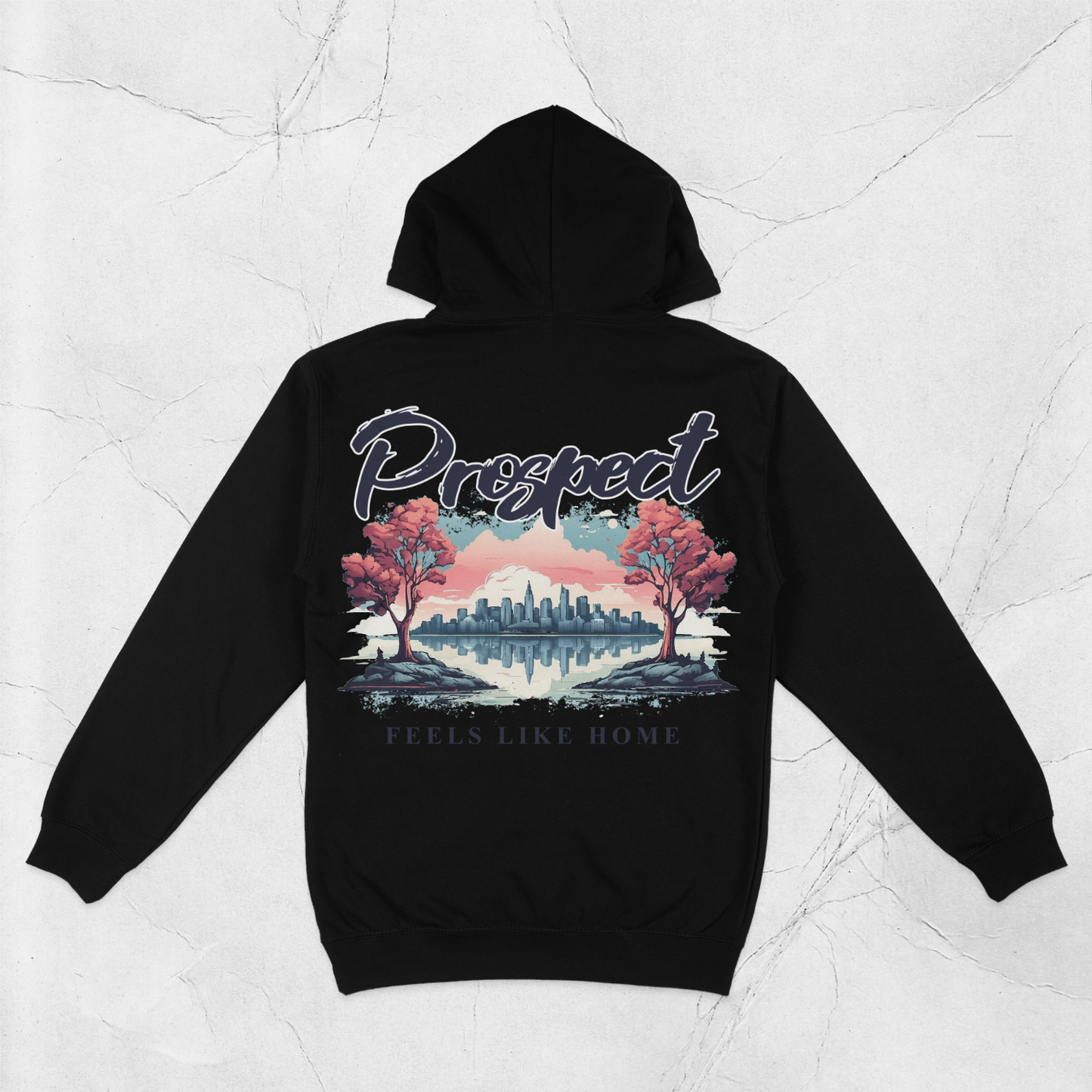 Feels Like Home | Black Hoodie Back Design