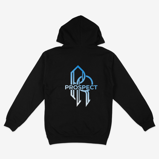 Prospect | Black Hoodie (Back Logo)